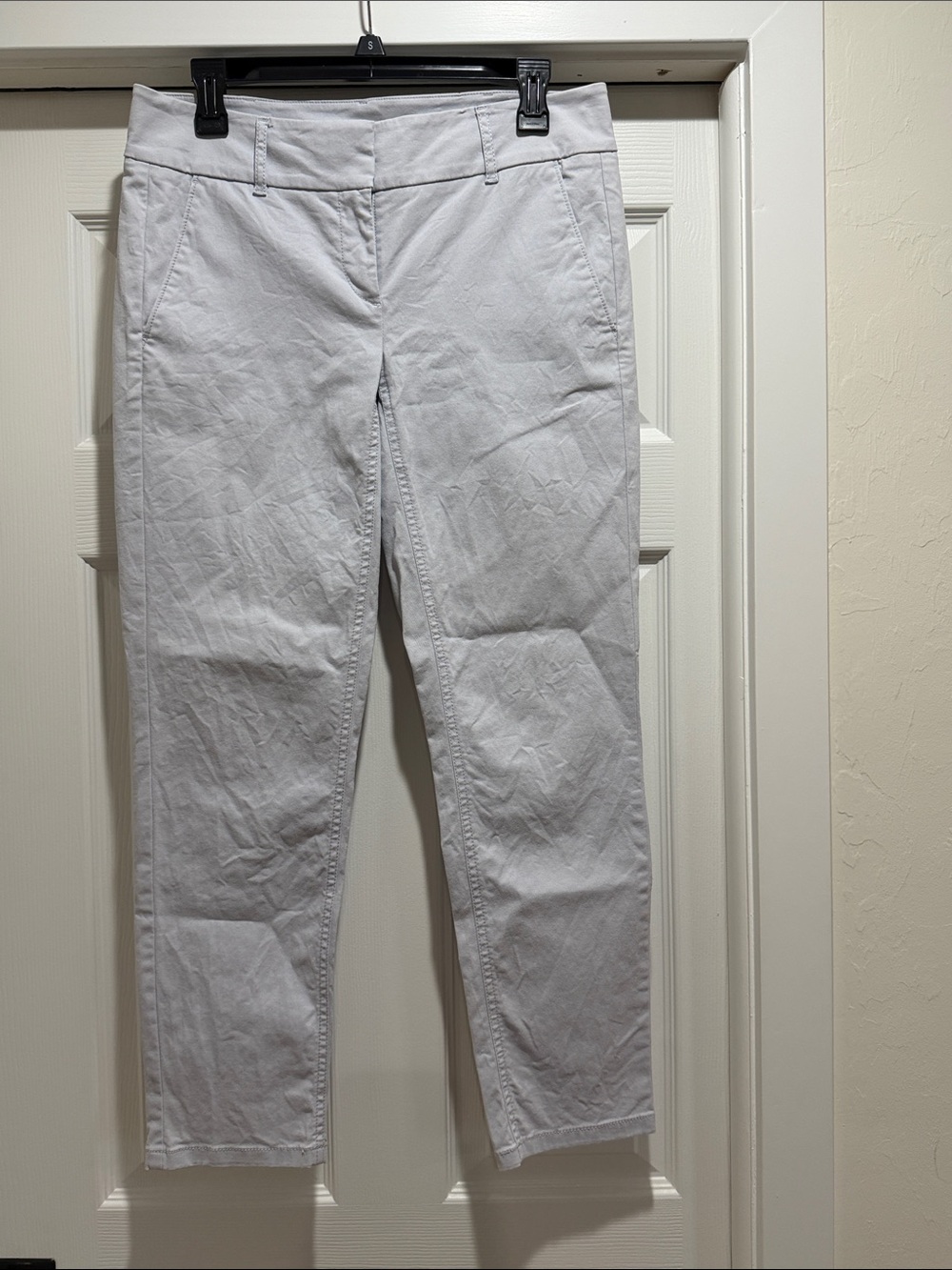LOFT White Cropped Pull-On Ankle Pants